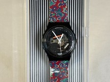 Swatch Gent BLACKLINER GB161 1994 Vintage Skelett Uhr SEHR RAR