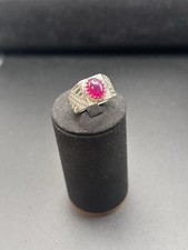 Herrenring Rubin ruby silver
