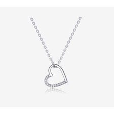 Halskette herz zirkon - zirkon, 925