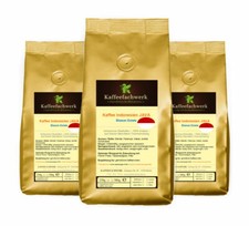 Kaffee Indonesien Java Blawan Estate 3x500g - Frische Kaffeefachwerk Bohnen