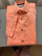 Herrenhemd Kurzarm Gr. 38 S -15 OLYMP  Level 5 Five, lachsfarben  NEUWERTIG !