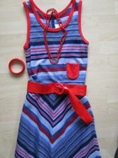 70er Kleid 38 40 Betty Barcley Baumwolle Viskose mit Schmuck  - Retro 