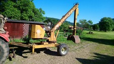 Krüger Baggerlader gebraucht, 4,5 m Ausleger incl. Mistzange und Grablöffel