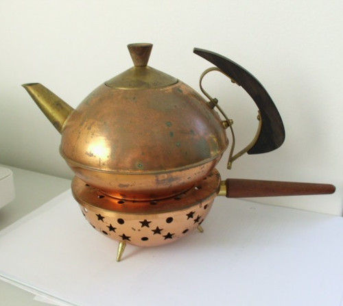 Kupfer messing teekanne - kupfer,