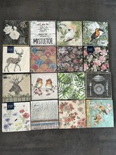 Ein Karton Servietten für Serviettentechnik Basteln Zum Teil Noch Verschweißt