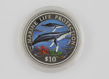 10 Dollar Namibia 1998 Marine Life Protection Blauwal Silber 900 Farbdruck