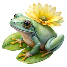 3x Frosch Aufkleber Aquarell