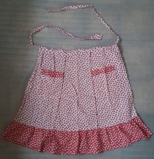 Schürze Küchenschürze Halbschürze Kochschurz 2 Taschen Vintage retro Blumen 