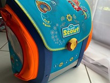 DerEchte Scout Germany Rucksack Pfau Blumen Herz Blau Mädchen Schulranzen Neon