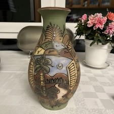 Seltene Keramikvase, 50er, Signiert Cuba