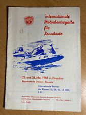 Rennprogramm Internationales Motorbootrennen Dresden 1968 DDR A5 24 Seiten