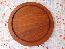 Holzbrett Frühstücksbrettchen Schneidebrett Küchenbrett Dekobrett Rund 21cm Neu