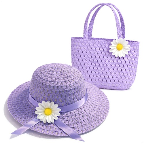 Mädchen sommerhut mit tasche - mädchen,
