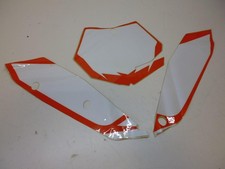 Dekorsatz Startnummernuntergrund Aufkleber passt an Ktm Sxf 125 250 2007 or-weiß