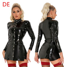 DE Damen Wetlook Minikleid