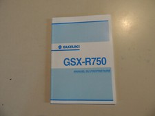 2003 Suzuki GSX R 750 Manuel d entretien conducteur du proprietaire 
