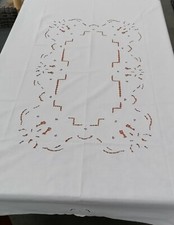 Tischdecke Richelieu Kaffeedecke aus den 70ern