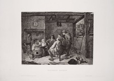 Adriaen Brouwer Bauern Singen Stube Stall Ofen Kamin Mutter Kind Fass Wein Bier 