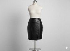 NEU GINA Kunstleder Rock, schwarz, Herbst, Gr. 42 L , Sexy