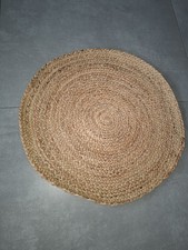 carpetfine Juteteppich Nele | Beige | handgewebt aus Jute Ø 60 cm