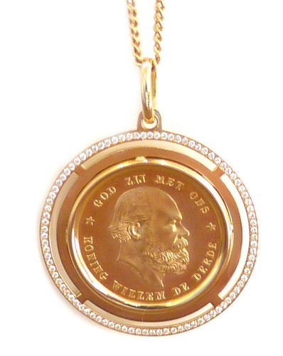 Anhänger goldmünze könig - ,