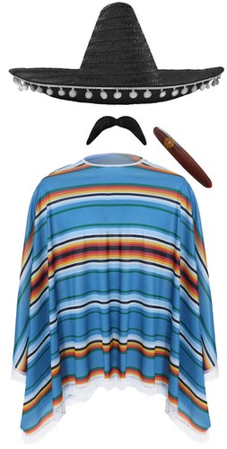 Mexikanischer poncho sombrero - mexikanischer,