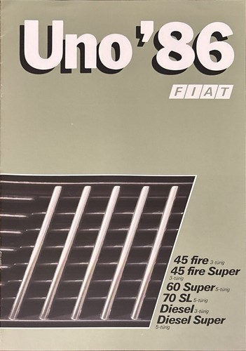 Fiat uno prospekt brochure - fiat,