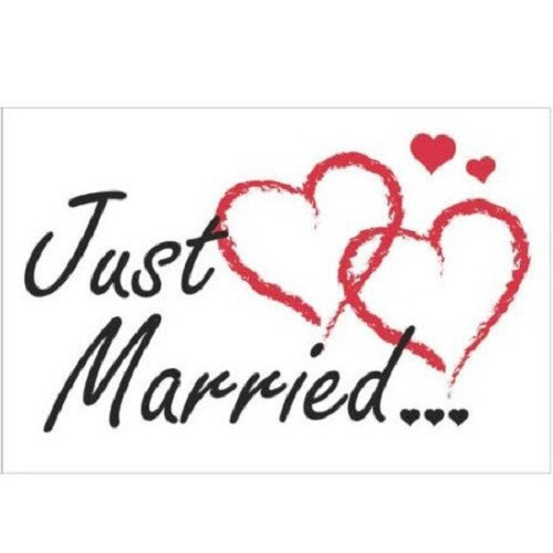 Autoflagge just married - ,