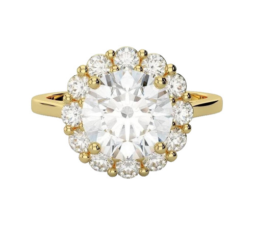 14k gelbgold damenring - 14k,
