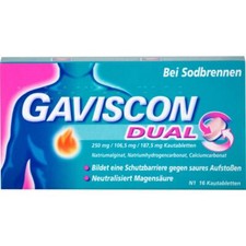 GAVISCON Dual 250mg/106,5mg/187,5mg Kautabletten 16 St PZN04363716