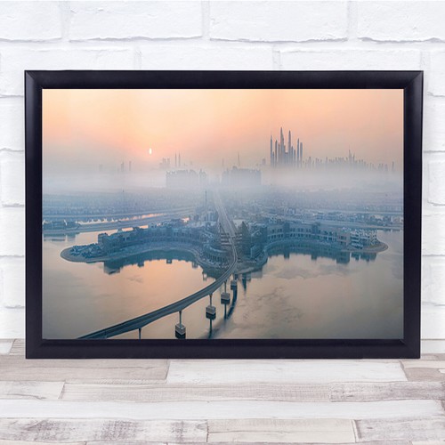 Dubai stadt nebel morgen - nebel,