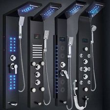 Schwarz Duschpaneel LED