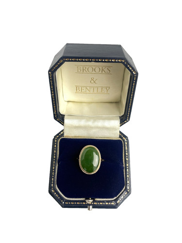 Jade ring gold - ring, 9