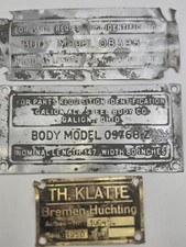 3 GMC KASSENSCHILDER VON 1950