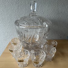 Echt Bleikristall Bowle Set/ +