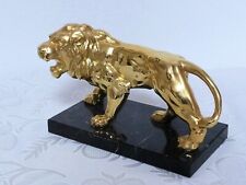 Löwe aus Metall auf Granitsockel, 3,4 kg