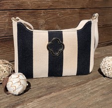 Laura Ashley Handtasche – maritim elegant beige schwarz
