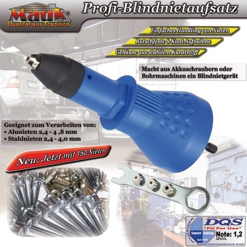 Blindnietaufsatz 104 tlg