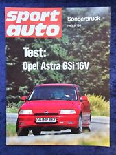Opel Astra GSi 16 V, Sonderdruck aus "Sport Auto "  1991