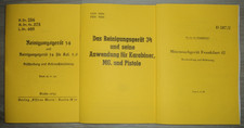 3x Dienstvorschrift Reinigungsgerät 34 & Minensuchgerät Frankfurt 42 - 2.WK
