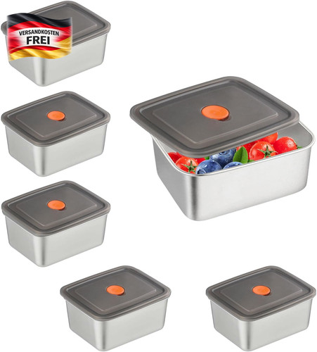 Edelstahl frischhaltedosen set - frischhaltedosen,
