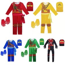 Ninjago Kai Jay Lloyd Einteiler Kinder Cosplay Kostüm Bodysuit OveralI Handschuh