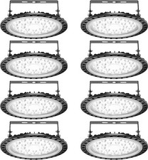 8xLED Hallenstrahler UFO Hallenbeleuchtung High Bay Industrielampe Hallenleuchte