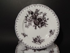 Antike Service 6 Geschirr Keramik SARREGUEMINES U&c Anstand Flore Art Nouveau #