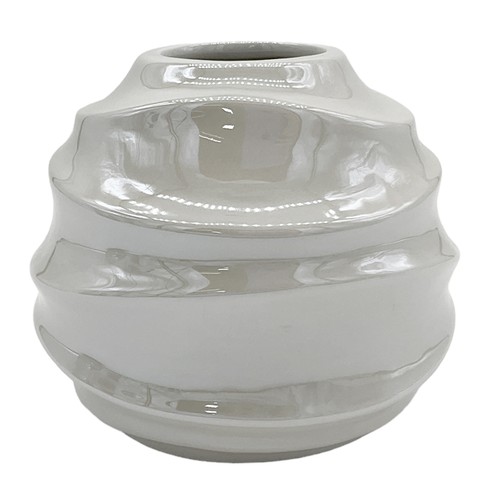 Keramik vase hochglanz grau - ,