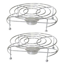 2x Stövchen Verchromt mit Teelichthalter Teewärmer Speisenwärmer Warmhalteplatte