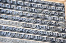 Bleischrift 14mm Bleisatz Buchdruck Alphabet  Bleilettern Lettern ABC Letter