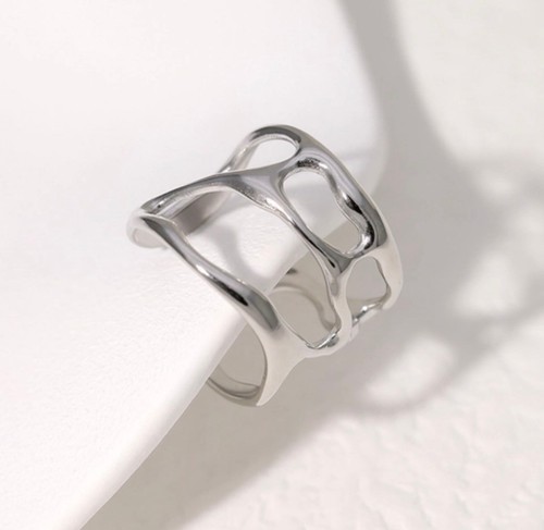 Edelstahl ring silber damen - ring,