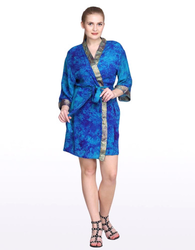 Damen batik bademantel kleid - damen,