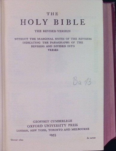 The holy bible - bible, revised